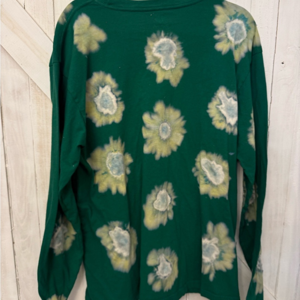 XL - Tie Dye Flowers - Diamond Supply Co. Speed Logo Green Long Sleeve Shirt